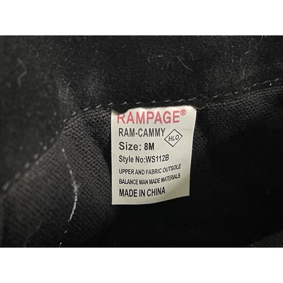 Rampage Fringe Suede Boots Women’s 8M Black Ram-Cammy BOHO Hippie Cosplay Rodeo - Picture 11 of 11